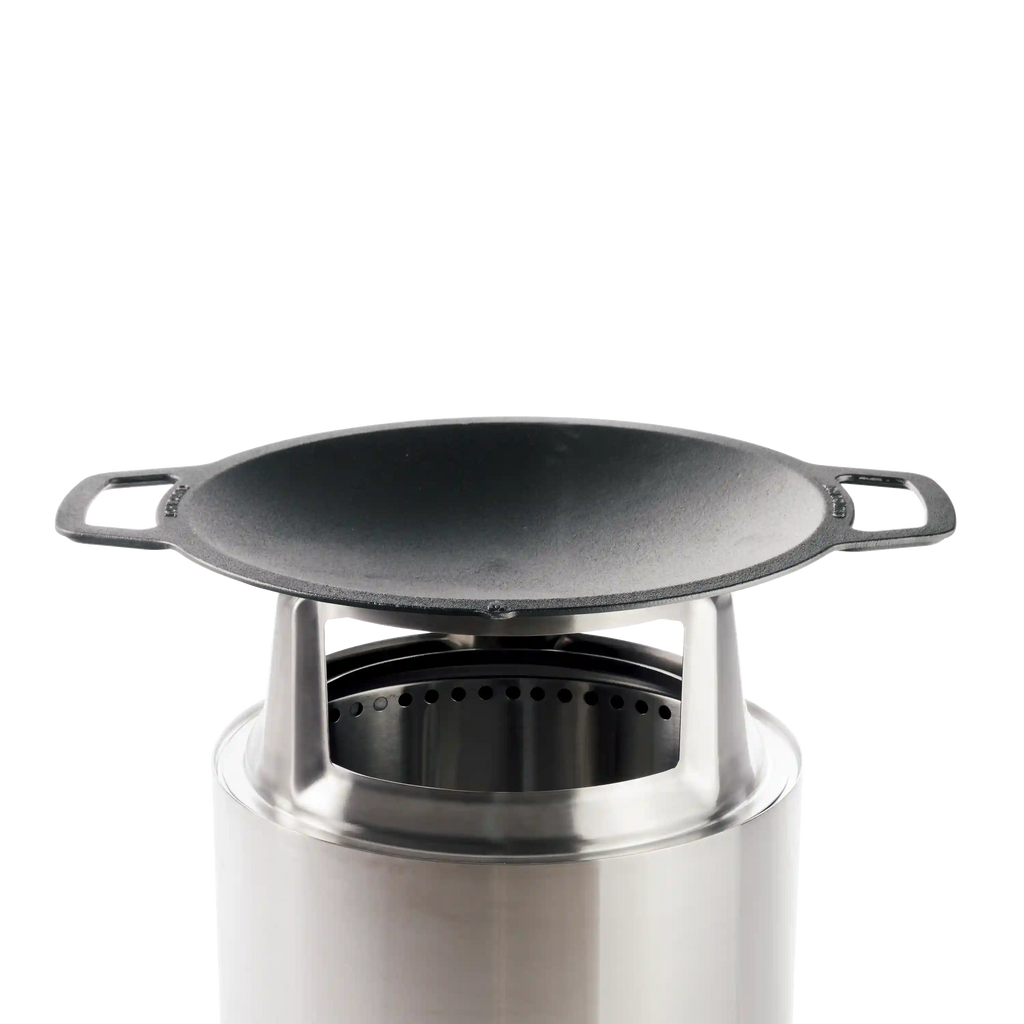 15" Fire Pit Cast Iron Wok Top + Hub