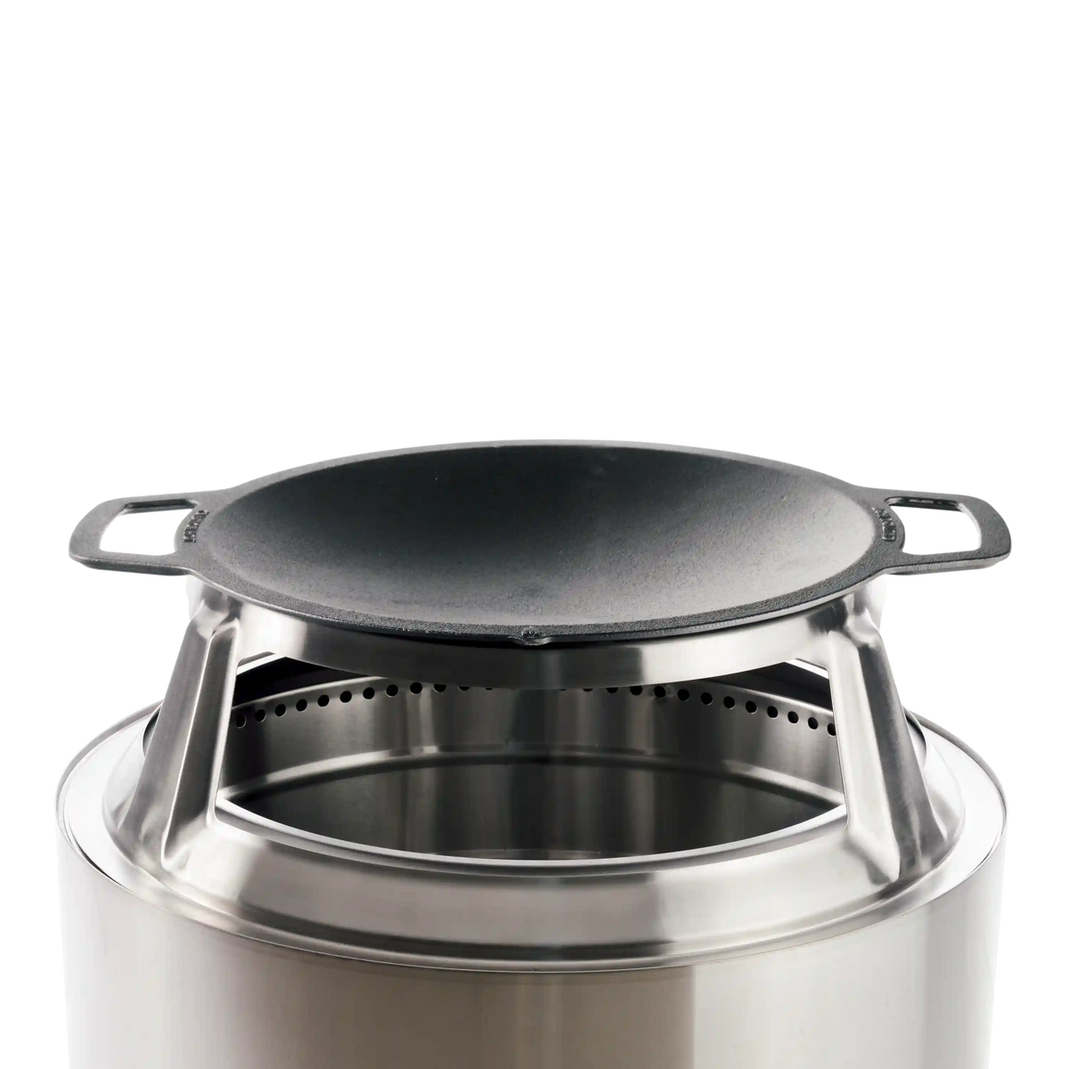 27" Fire Pit Cast Iron Wok Top + Hub