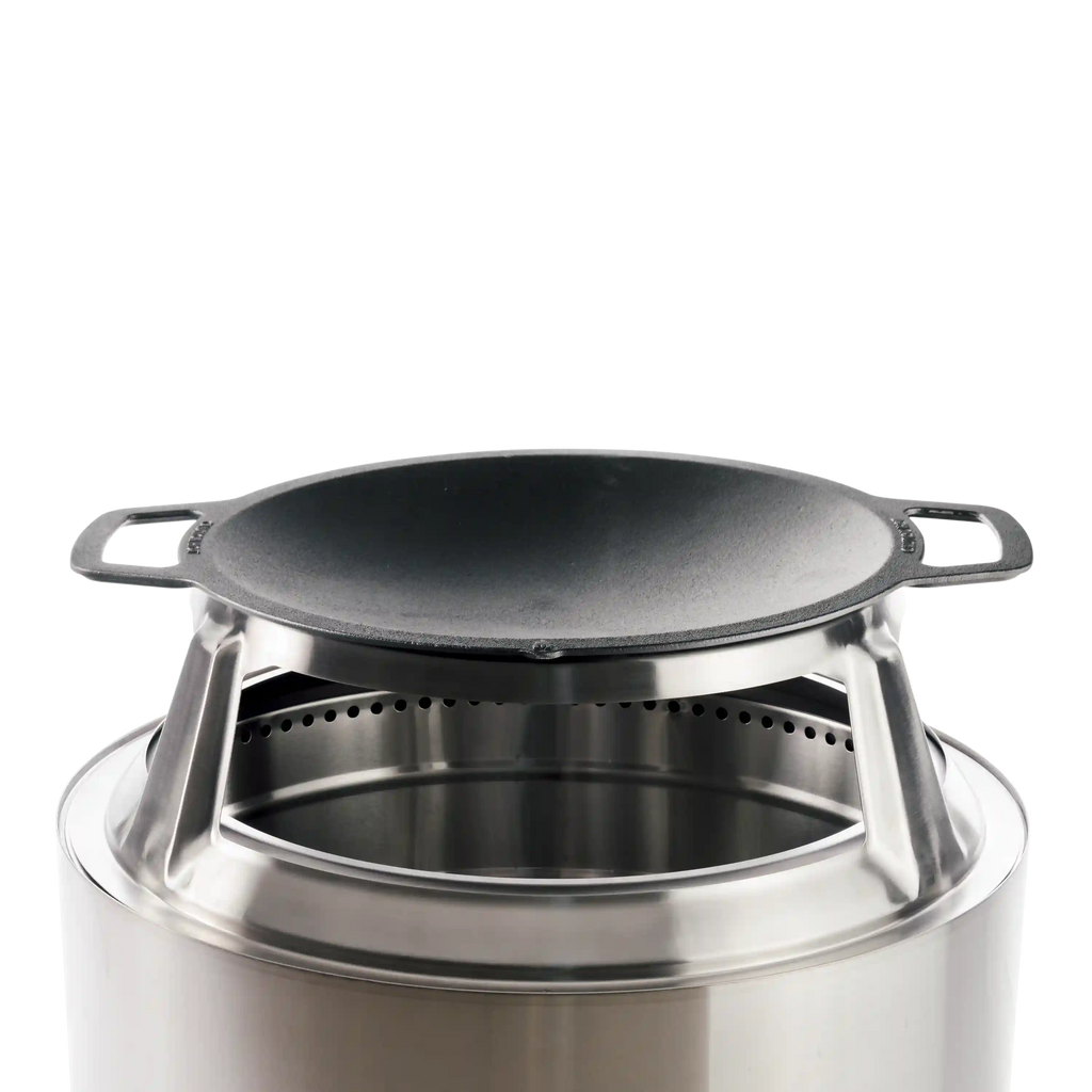 30" Fire Pit Cast Iron Wok Top + Hub