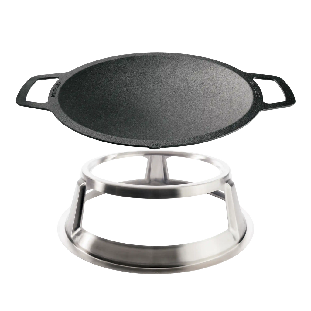 15" Fire Pit Cast Iron Wok Top + Hub