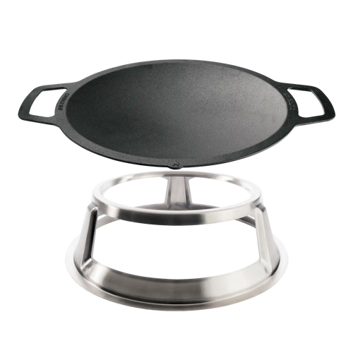 15" Fire Pit Cast Iron Wok Top + Hub